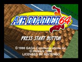 Air Boarder 64 Title Screen